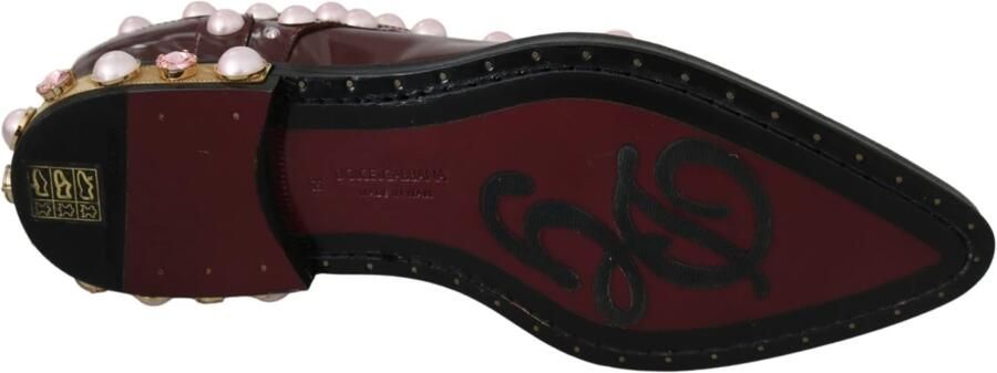 Dolce & Gabbana Elegante bordeaux veterschoenen Brown Dames - Foto 2
