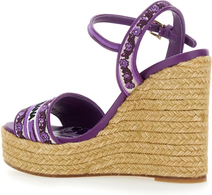 Dolce & Gabbana Geborduurde Sleehak Sandalen - Foto 3