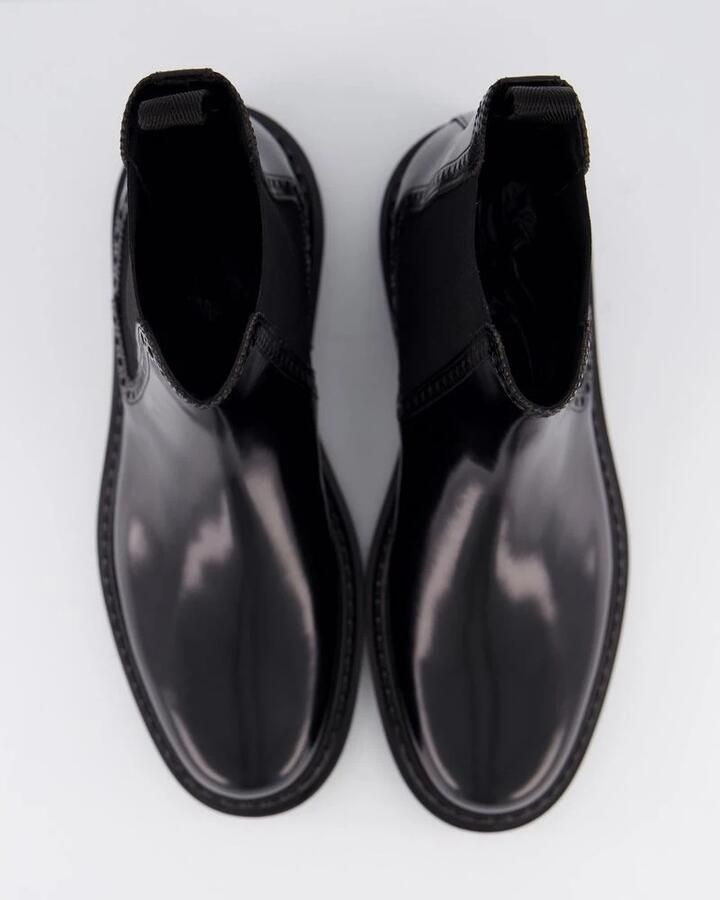 Dolce & Gabbana Geborstelde Enkellaars in Zwart