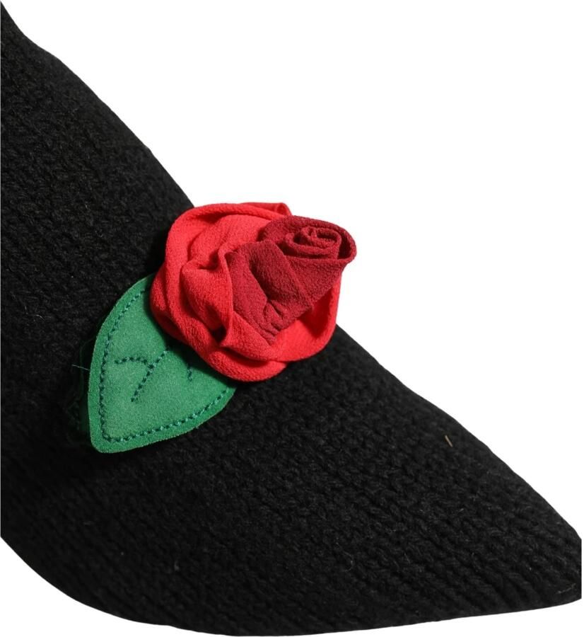 Dolce & Gabbana Gebreide soklaarzen met bloemenapplicaties - Foto 2