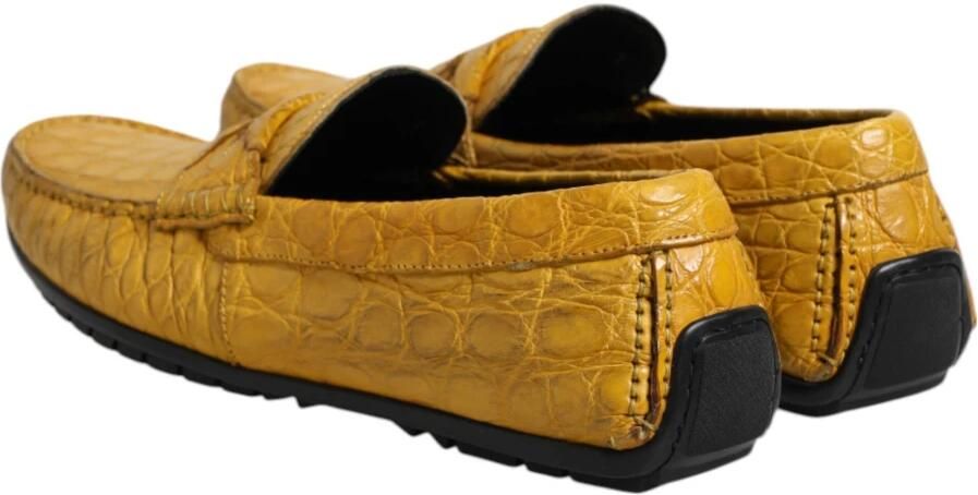 Dolce & Gabbana Gele exotische leren instappers slip on - Foto 4