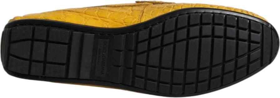 Dolce & Gabbana Gele exotische leren instappers slip on - Foto 6