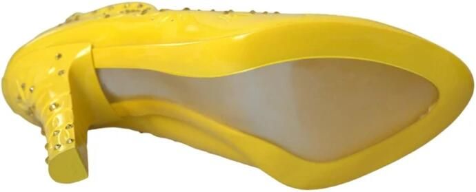 Dolce & Gabbana Gele Bloemen Kristallen Cinderella Hakken Yellow Dames - Foto 4