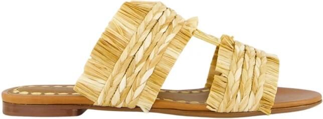 Dolce & Gabbana Gevlochten Raffia Flat Fringe Slippers