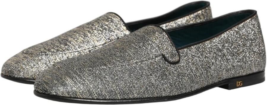 Dolce & Gabbana Glitter Lurex DG Logo Dress Loafers - Foto 5