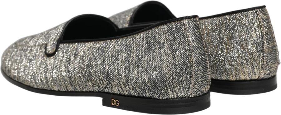 Dolce & Gabbana Glitter Lurex DG Logo Dress Loafers - Foto 4