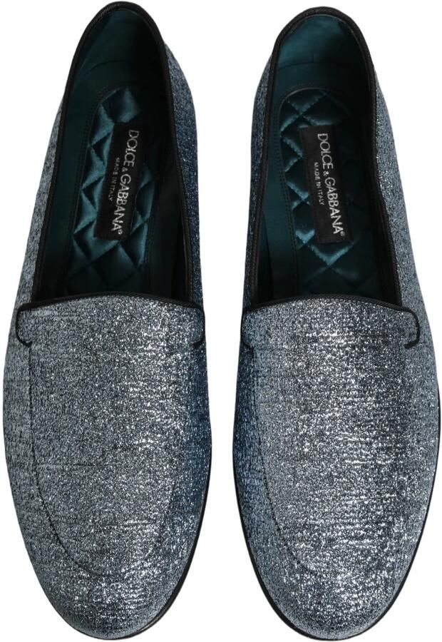 Dolce & Gabbana Glitter Lurex Logo Dress Loafers - Foto 3