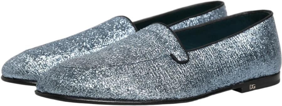 Dolce & Gabbana Glitter Lurex Logo Dress Loafers - Foto 6