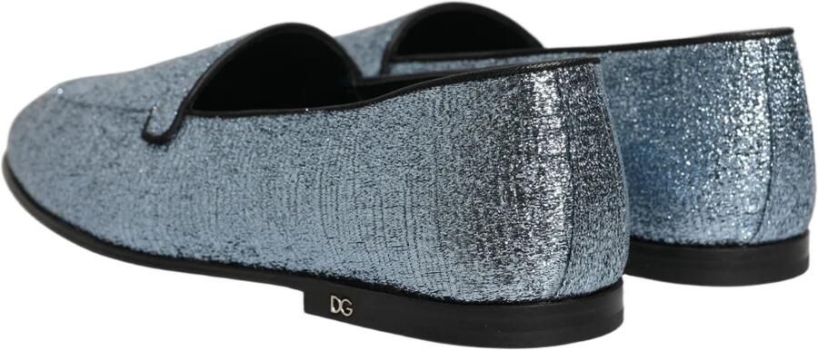 Dolce & Gabbana Glitter Lurex Logo Dress Loafers - Foto 5