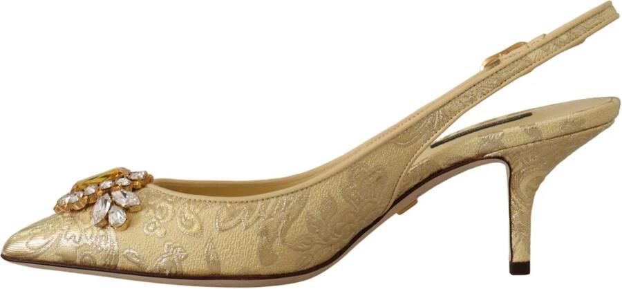 Dolce & Gabbana Gouden Kristal Slingback Hakken Multicolor Dames - Foto 4
