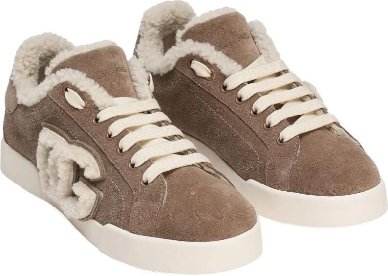 Dolce & Gabbana Grijze en witte sneakers Aw25