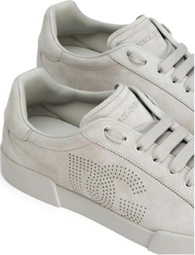 Dolce & Gabbana Grijze Sneakers met Platte Zool