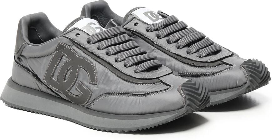 Dolce & Gabbana Grijze Sneakers met Voorsluiting