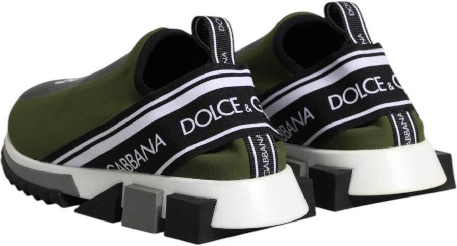 Dolce & Gabbana Groen Zwart Slip On Sorrento Sneakers
