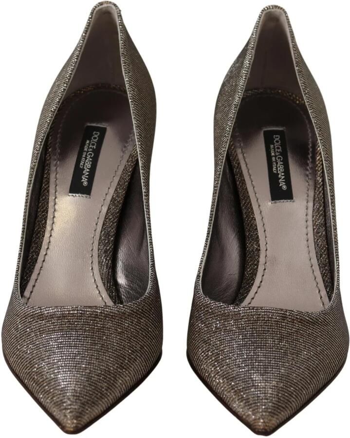 Dolce & Gabbana Goud Zilver Stof Hakken Pumps Schoenen Gray Dames