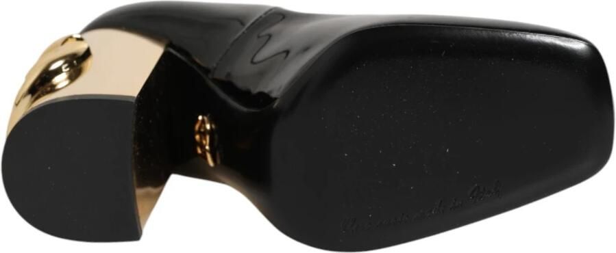 Dolce & Gabbana Zwart Goud Patentleren Logo Hakken Pumps Black Dames - Foto 3
