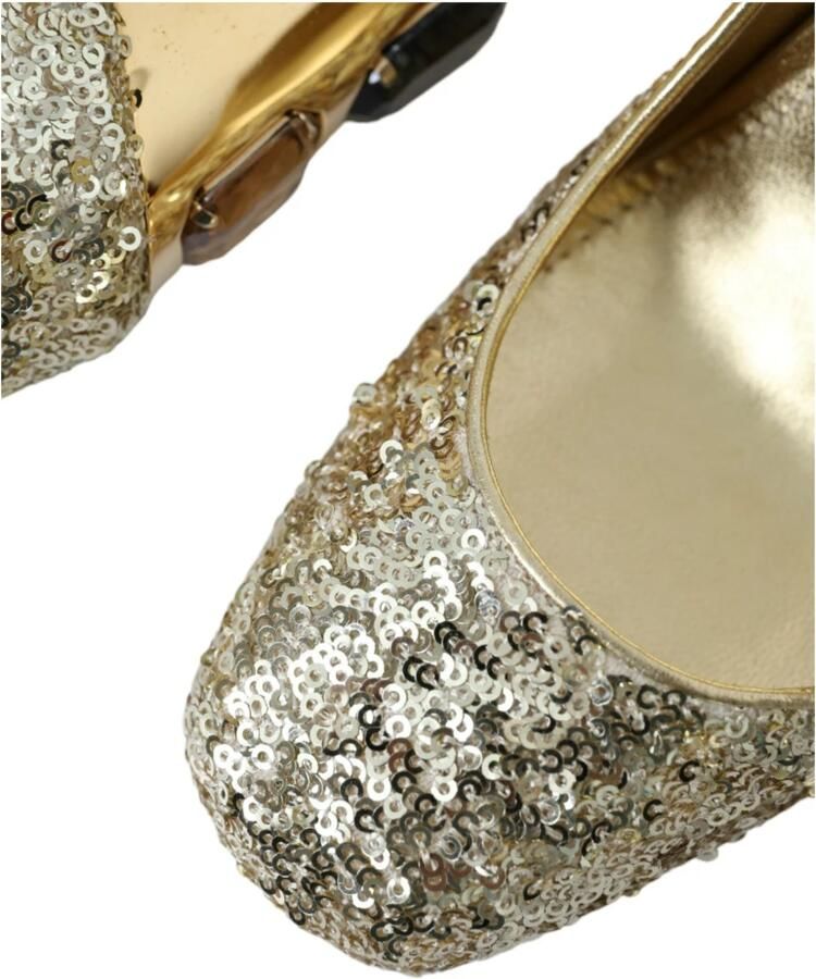 Dolce & Gabbana Gouden Kristalversierde Hakken Pumps Yellow Dames - Foto 2