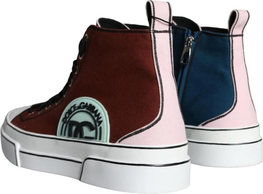 Dolce & Gabbana Multicolor Patchwork High Top Sneakers