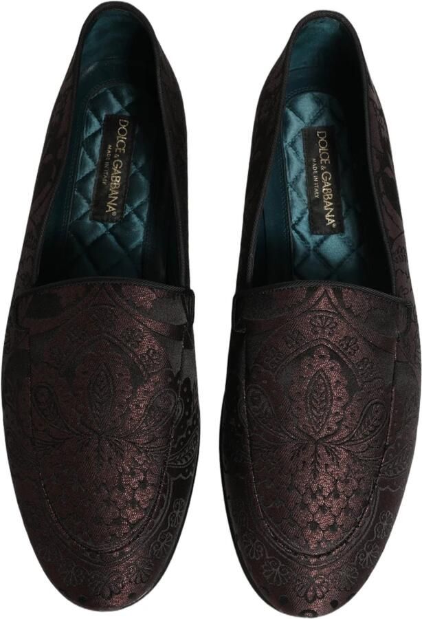 Dolce & Gabbana Jacquard Leather Slip On Loafers - Foto 3