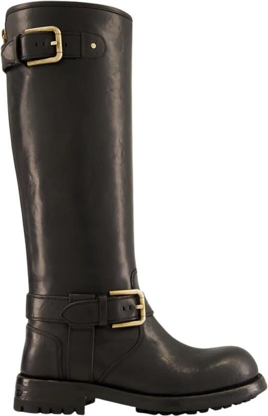 Dolce & Gabbana Kalfsleren Bikerlaarzen