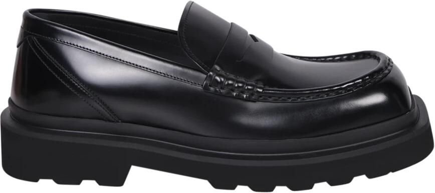 Dolce & Gabbana Loafers van geborsteld leer met logo binnenzool Black Heren - Foto 3