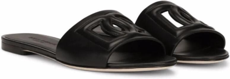 Dolce & Gabbana Kalfsleren Slippers met Uitgesneden Logo - Foto 2