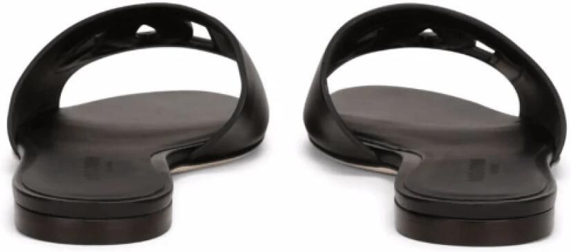 Dolce & Gabbana Zwarte Leren Slides voor Mannen - Foto 3