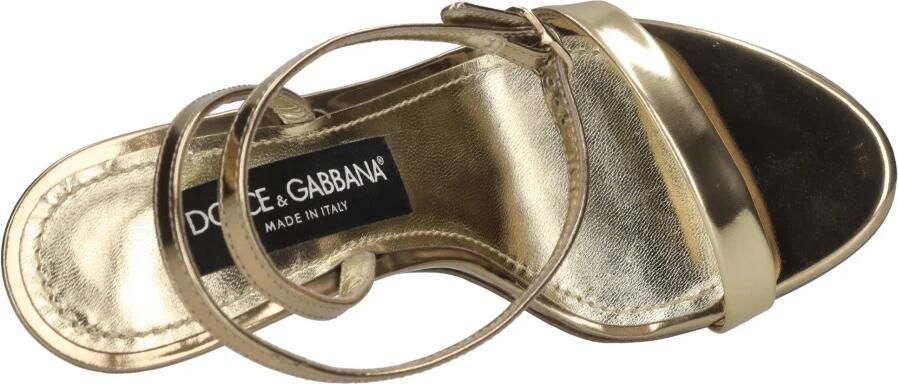 Dolce & Gabbana Goudkleurige Metallic Sandalen met Karol Hak Yellow Dames - Foto 3