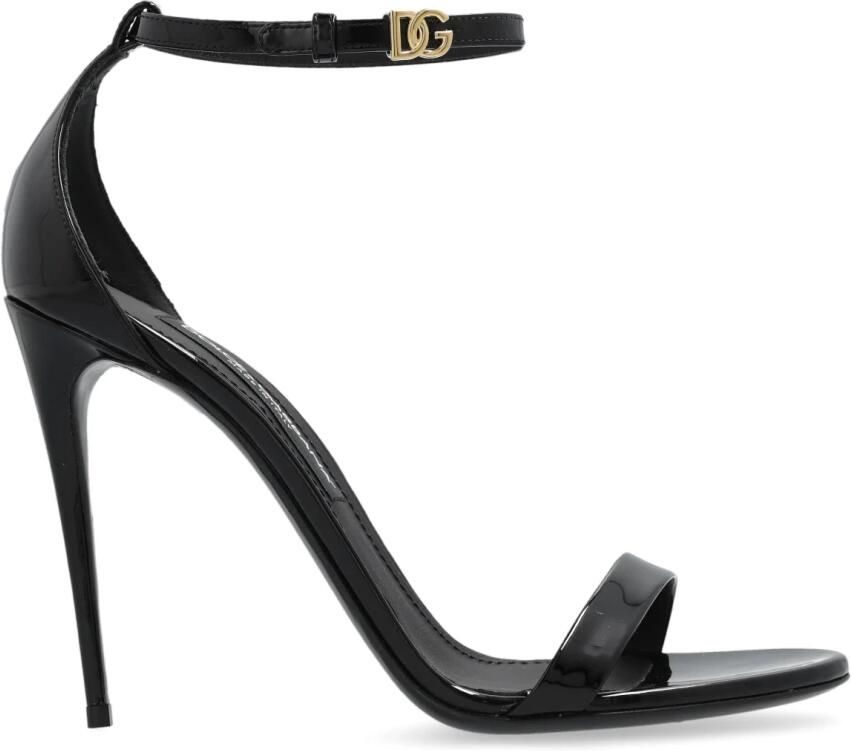 Dolce & Gabbana Zwarte Patentleren Hoge Hak Sandalen Black Dames - Foto 2