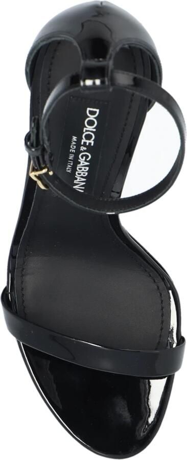 Dolce & Gabbana Zwarte Patentleren Hoge Hak Sandalen Black Dames - Foto 4