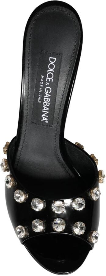 Dolce & Gabbana Zwarte Kristalhakken Sandalen Schoenen - Foto 2