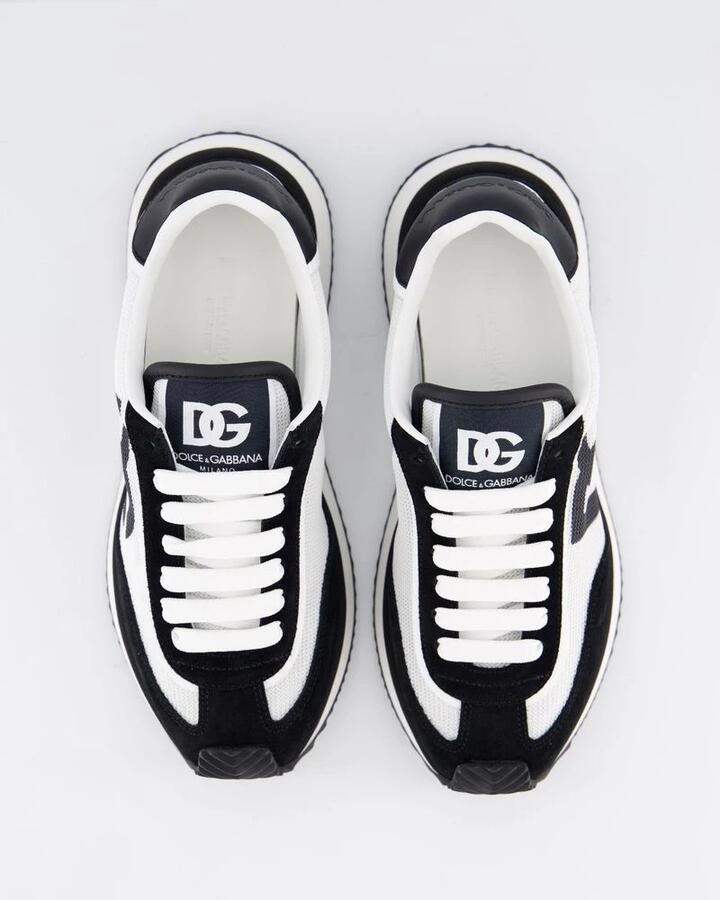 Dolce & Gabbana Kussen Sneaker in Wit Zwart