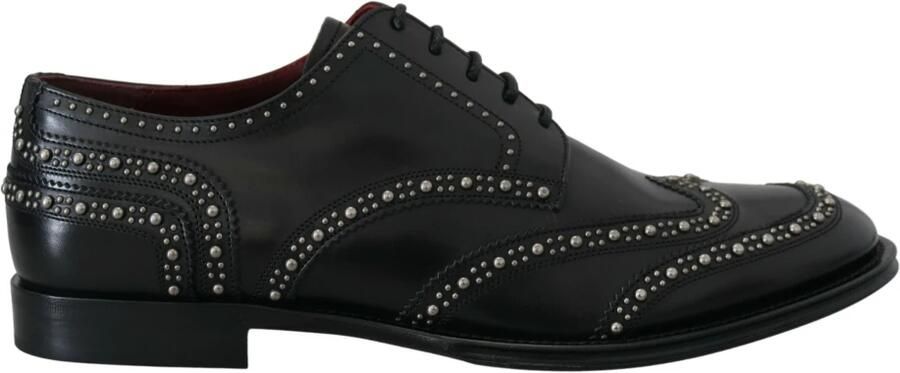 Dolce & Gabbana Zwarte Studded Derby Jurk Schoenen Black Heren - Foto 3