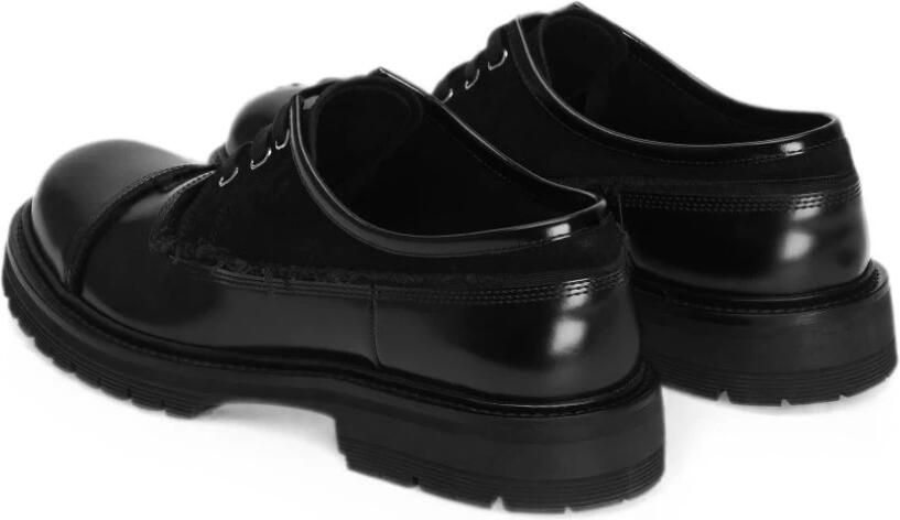 Dolce & Gabbana Leren en Stoffen Derby Schoenen - Foto 4