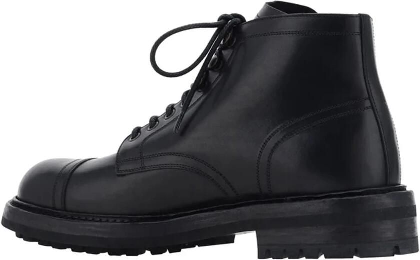 Dolce & Gabbana Zwarte Veterschoenen Enkellaarsjes voor Heren Black Heren - Foto 2