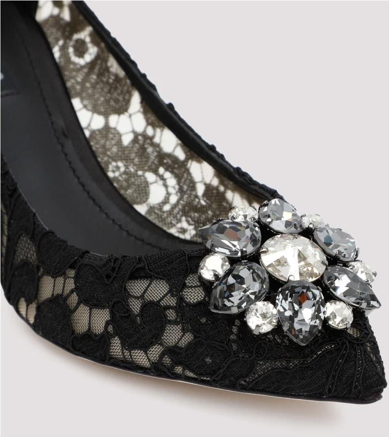 Dolce&Gabbana Pumps & high heels Decollete Pizzo Bellucci Charmant + Raso Nero in zwart - Foto 2