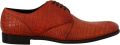 Dolce & Gabbana Exotische Leren Jurk Derby Schoenen Orange Heren - Oranje