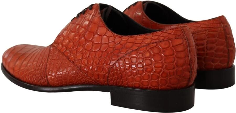 Dolce & Gabbana Exotische Leren Jurk Derby Schoenen Orange Heren - Foto 3