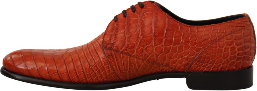 Dolce & Gabbana Exotische Leren Jurk Derby Schoenen Orange Heren - Foto 5