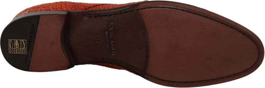 Dolce & Gabbana Exotische Leren Jurk Derby Schoenen Orange Heren - Foto 6
