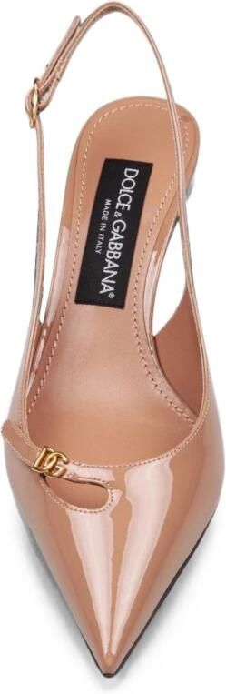 Dolce & Gabbana Slingback van nappaleer met zijde-effect - Foto 13