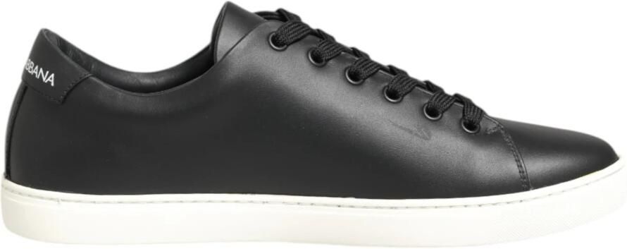Dolce & Gabbana Leather Crystal Heart Low Top Sneakers