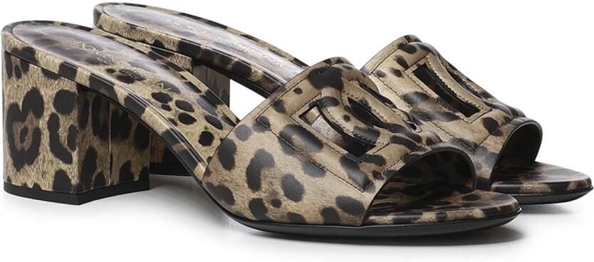 Dolce & Gabbana Leo-print Kalfsleren Mules - Foto 5
