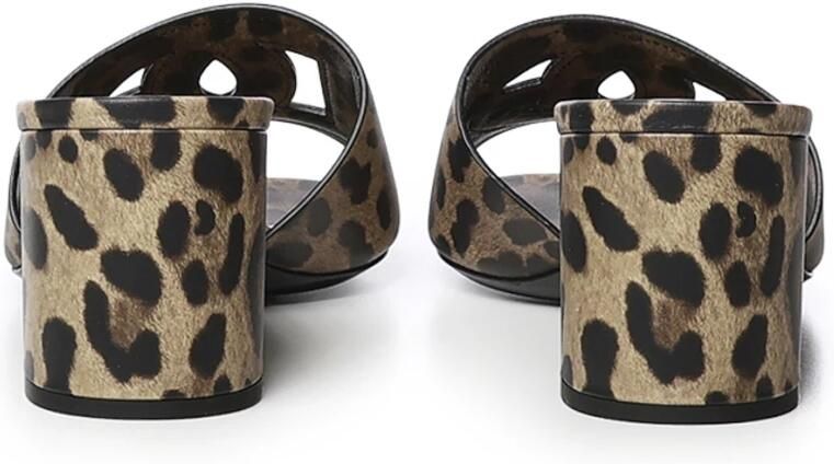 Dolce & Gabbana Leo-print Kalfsleren Mules - Foto 4