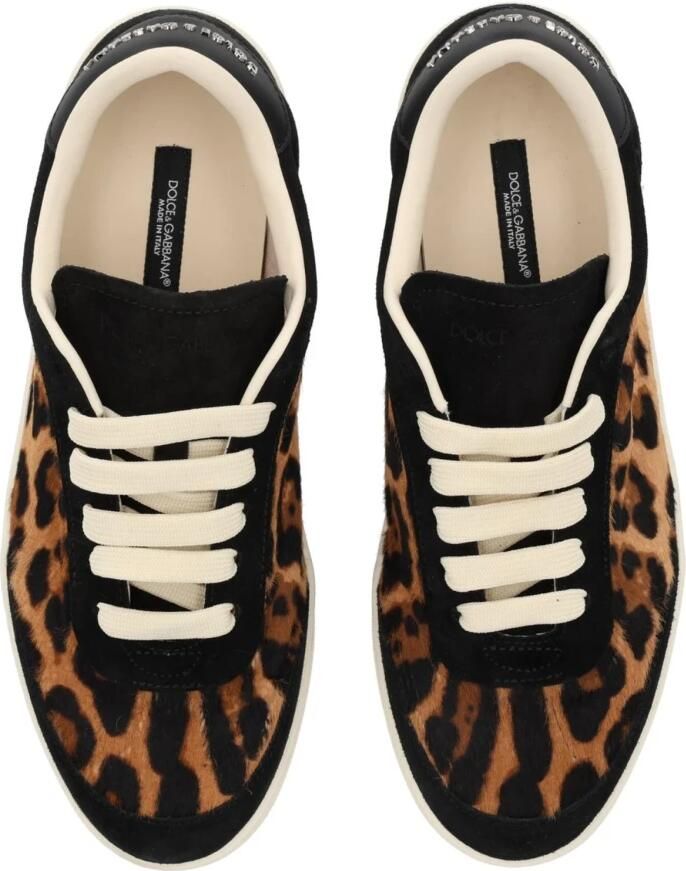 Dolce & Gabbana Leopard Print Kalfsleer en Suède Sneakers - Foto 2