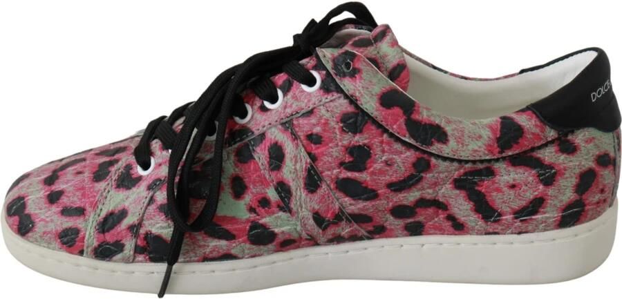 Dolce & Gabbana Leopard Print Training Leren Platte Sneakers - Foto 3