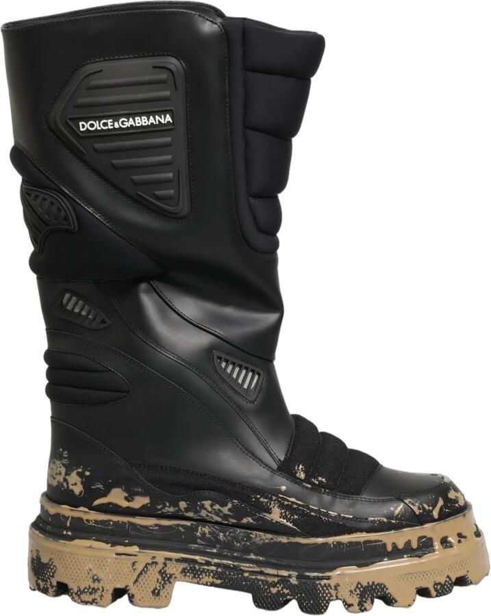 Dolce & Gabbana Leren Biker Laarzen tot halverwege de kuit