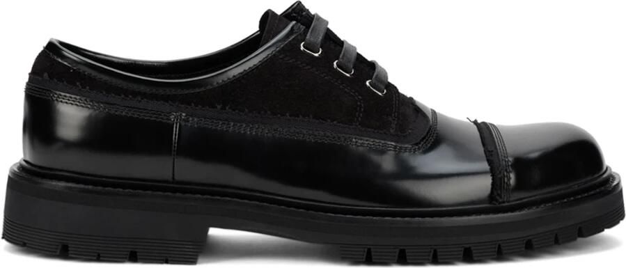 Dolce & Gabbana Leren en Stoffen Derby Schoenen - Foto 6