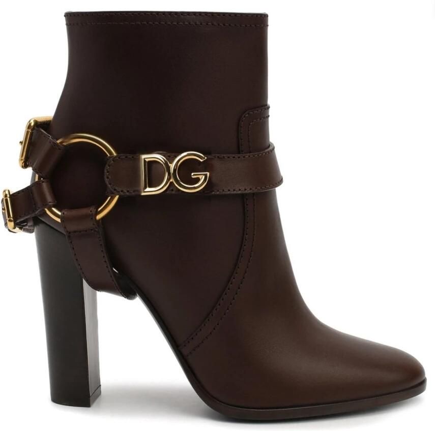 Dolce & Gabbana Leren Enkellaarzen met 11cm Hak