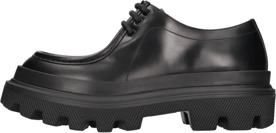 Dolce & Gabbana Zwarte Leren Derby Schoenen voor Heren Black